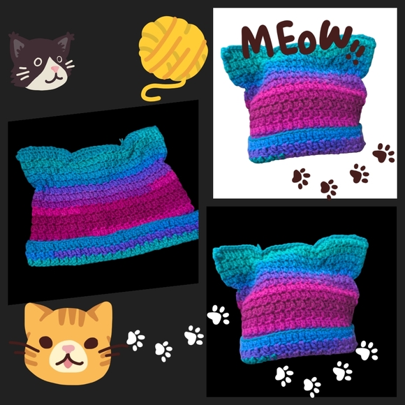Hand Crafted Accessories - 😸😸Cat ear winter hat😸😸
